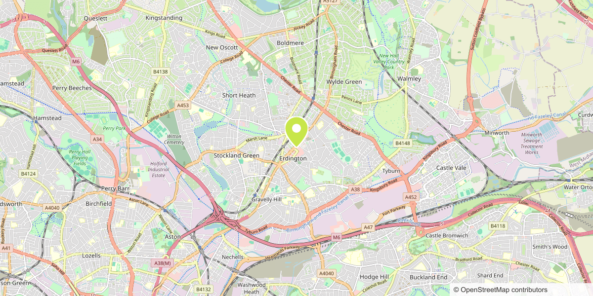 Map showing where Eco Damp Proofers is based in Birmingham