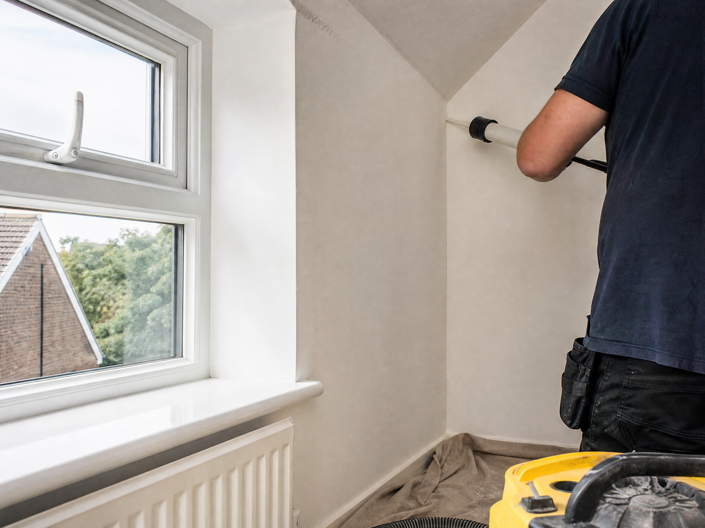 Completed black mould removal and treatment showing professional quality workmanship in a British home